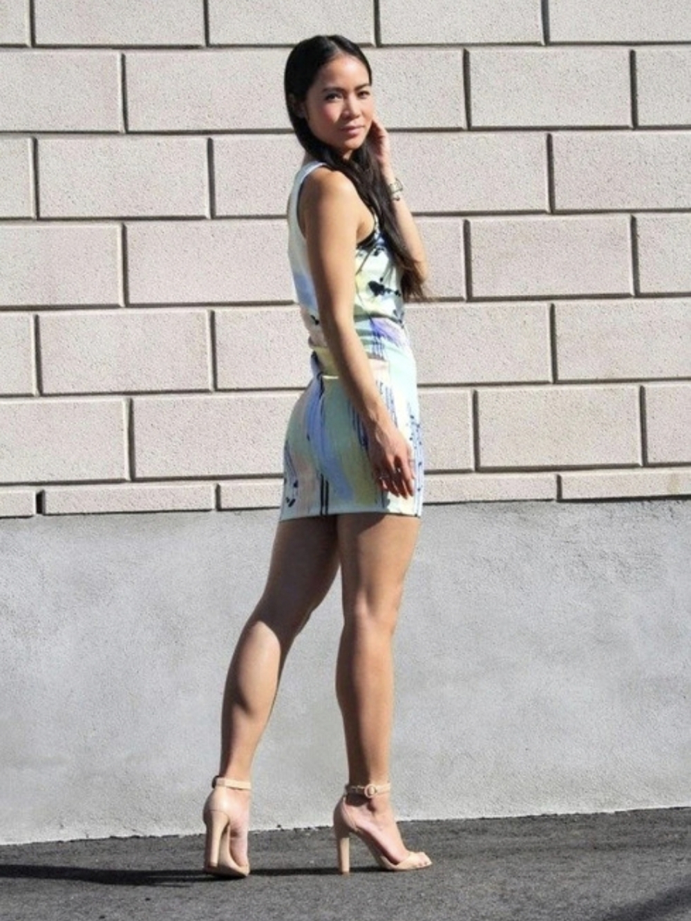 🌼5/$20 ZARA BODYCON DRESS PRINTED SLEEVELESS SIZE MEDIUM - Picture 4 of 8